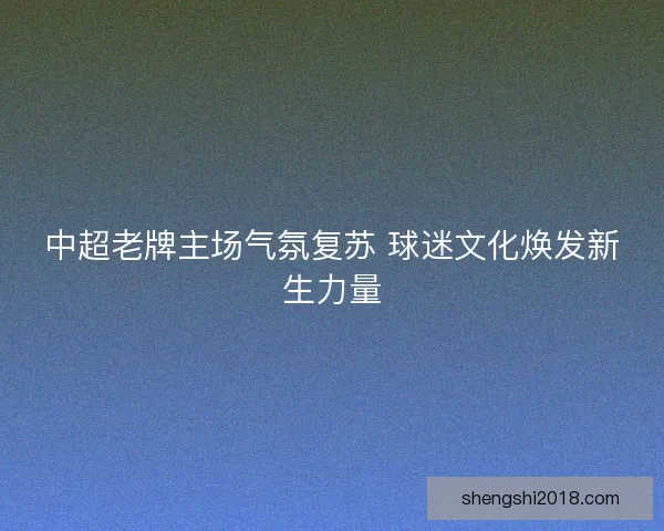 中超老牌主场气氛复苏 球迷文化焕发新生力量
